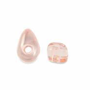 Perles acryliques Chips Transparent rose saumon