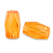 Perles &agrave; facettes tube Orange citrouille