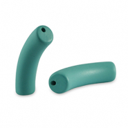 Perles tubes acryliques mat Vert sarcelle