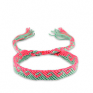 Bracelets tendance Rose n&eacute;on-turquoise
