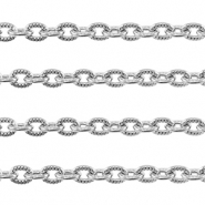 Appr&ecirc;ts en acier Inox cha&icirc;ne maille jaseron maille for&ccedil;at Argent&eacute;