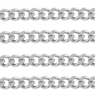 Appr&ecirc;ts en acier Inox cha&icirc;ne maille jaseron gourmette Argent&eacute;