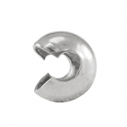 Appr&ecirc;ts en acier Inox Crimp Cover 5mm Argent&eacute;