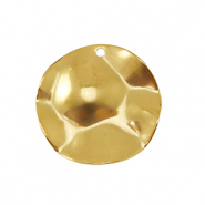 Breloques en acier Inox 22mm Dor&eacute;