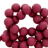 Perles acryliques 4 mm Rouge vin de baies