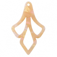 Pendentifs en r&eacute;sine P&ecirc;che blush opale