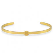 Pierre de Naissance bracelet avec serti pour flatback SS16 en acier Inox Dor&eacute;