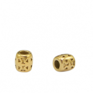 Perles en acier Inox 5mm Dor&eacute;