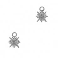 Breloques en acier Inox &eacute;toile Argent&eacute; antique