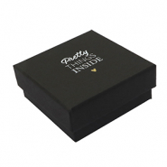 Bo&icirc;te &eacute;crin &agrave; bijoux "Pretty things inside"&nbsp; Noir