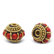 Perles boh&egrave;mes Rouge-dor&eacute; antique