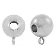 Perles en acier Inox avec anneau 10mm Argenté