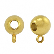 Perles en acier Inox avec anneau 8mm Dor&eacute;