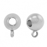 Perles en acier Inox avec anneau 8mm Argenté