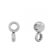 Perles en acier Inox avec anneau 4mm Argenté