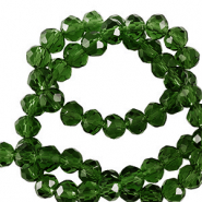 Perles &agrave; facettes 6x4mm disque Heishi Vert &eacute;meraude fonc&eacute;