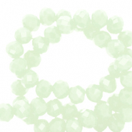 Perles &agrave; facettes 4x3mm disque Heishi Vert menthe