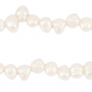 BQ Perles d'eau douce nugget oval 6-7mm Blanc naturel