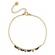 Bracelets en acier Inox Dor&eacute;-noir