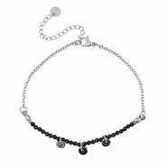 Bracelets en acier Inox Argenté-noir