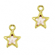 Pendentifs en verre Crystal Glass &eacute;toile P&ecirc;che-dor&eacute;