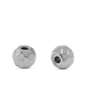 Perles en acier Inox 4mm Argent&eacute;