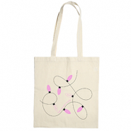 Sacs en coton "Light up your world" Beige &eacute;cru