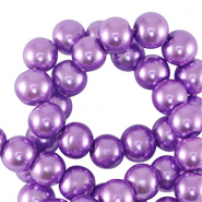 Perles en verre cir&eacute;es 4mm Violet