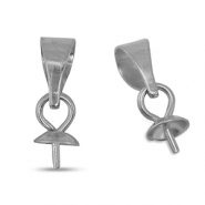 Appr&ecirc;ts en acier inox embout pour perles Argent&eacute;