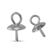 Appr&ecirc;ts en acier inox embout pour perles Argent&eacute;