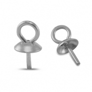 Appr&ecirc;ts en acier inox embout pour perles Argent&eacute;