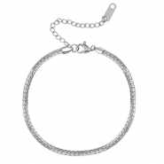 Bracelets en acier Inox Argent&eacute;