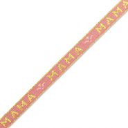Ruban texte "mama" Rose vintage-dor&eacute;