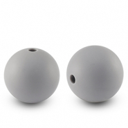 Perles en silicone 15mm Grise