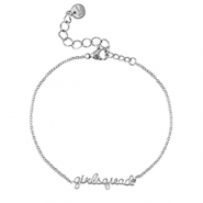 Bracelets en acier Inox ''girlsquad'' Argent&eacute;