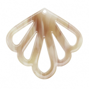 Pendentifs en r&eacute;sine coquille Beige