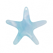 Pendentifs en r&eacute;sine &eacute;toile de mer Bleu