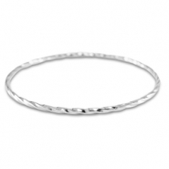 Bracelets en acier inox torsad&eacute; Argent&eacute;
