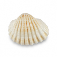 Pendentifs coquillage specials Coquille Saint-Jacques Blanc cr&egrave;me