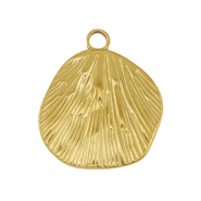 Breloques en acier Inox coquille Dor&eacute;