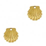 Breloques en acier Inox coquille Dor&eacute;