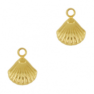 Breloques en acier Inox coquille Dor&eacute;
