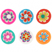 Perles en polym&egrave;re fleur Multicolore