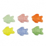 Perles en c&eacute;ramique poisson Multicolore