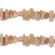 Perles chipstone Pierre de soleil Beige clair-rose
