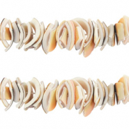 Perles coquillage chips Marron-orange