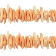 Perles coquillage chips Orange