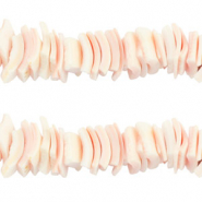 Perles coquillage chips P&ecirc;che clair