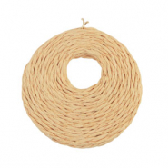 Pendentifs en Raphia 53mm P&ecirc;che clair