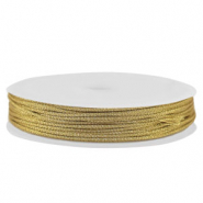 Fil macram&eacute; tress&eacute; 0,8mm Dor&eacute; m&eacute;tallique